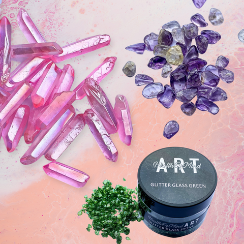 Crystal stones & Glitter Glass and chips 